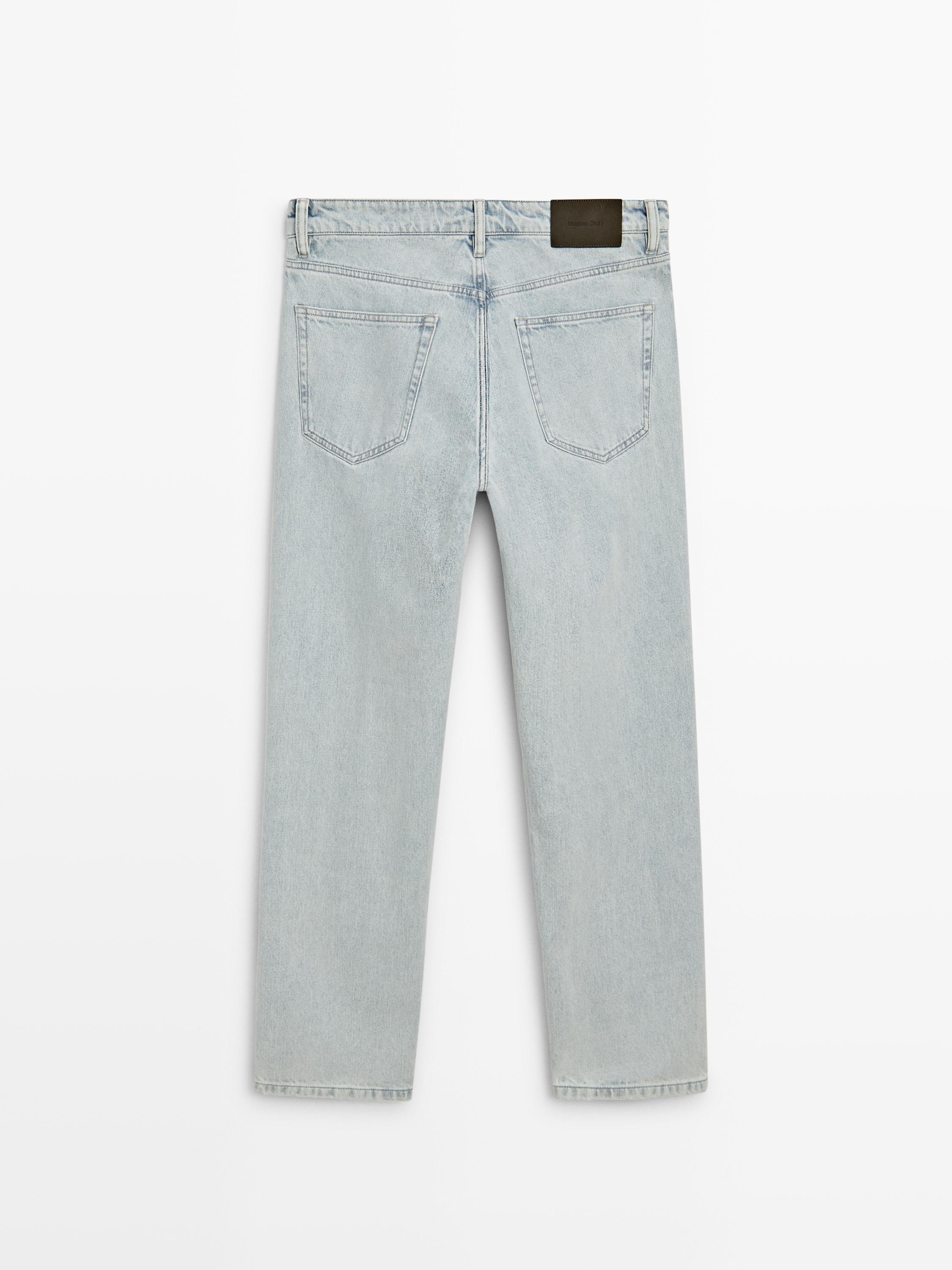 Джинсы зауженного к низу кроя Massimo Dutti, light blue — фото 3