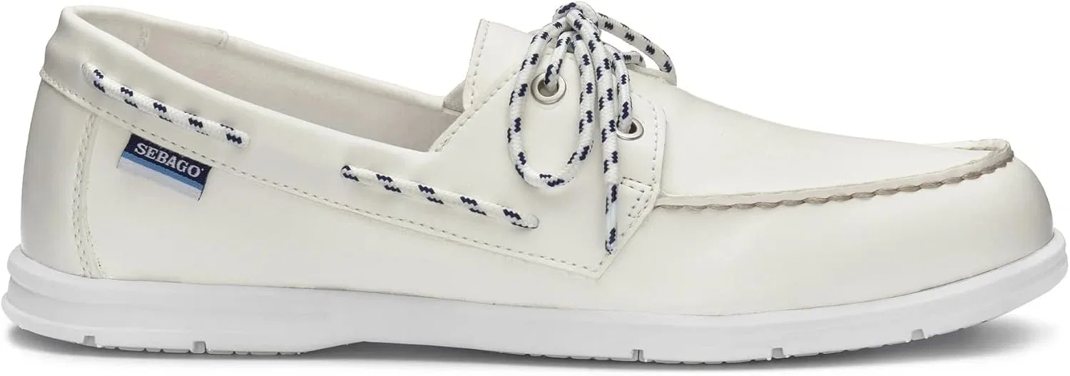 Мужские лодочные туфли Sebago Jackman, White — фото 3