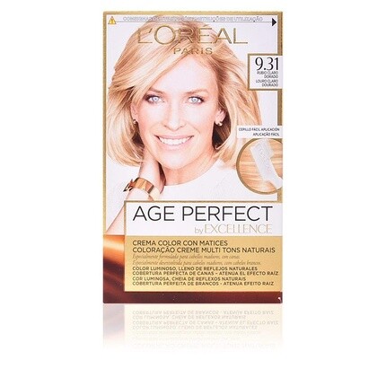 

Loreal Excellence Age Perfect Краска для волос Крем-краска 9.31 Очень Светлый Золотистый Блонд 100г Maybelline New York