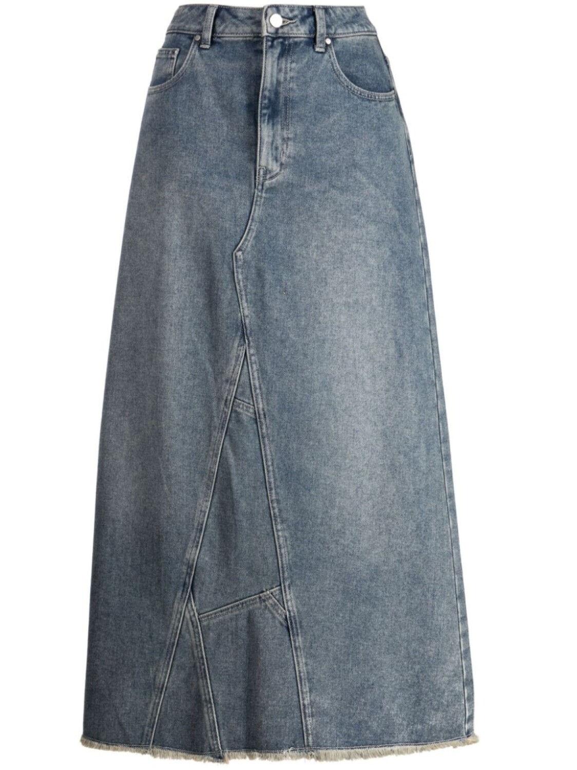 

Джинсовая юбка макси со вставками tout a coup, синий