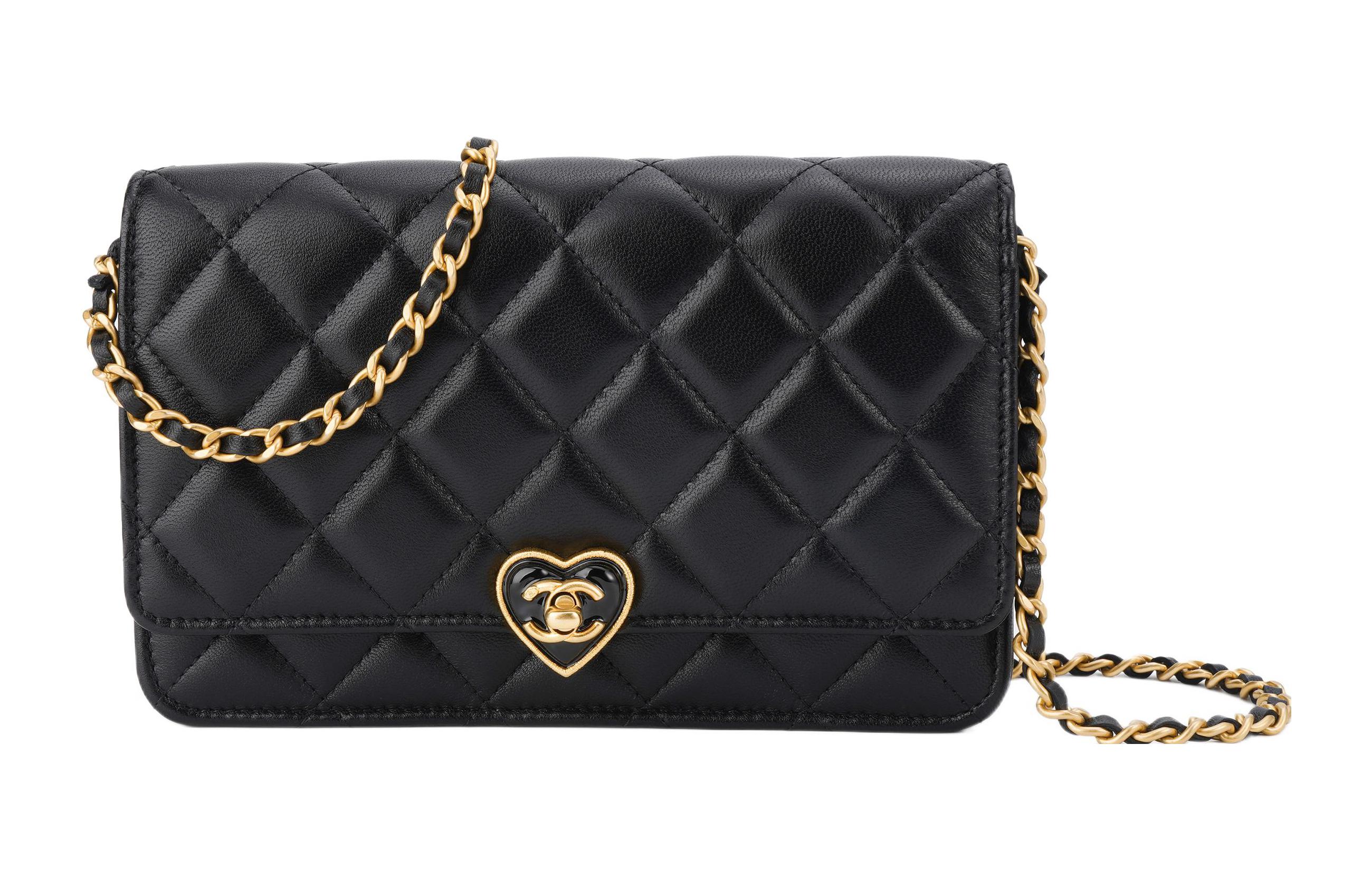Кошелек из овчины WOC, Женская черная сумка через плечо CHANEL — фото 2