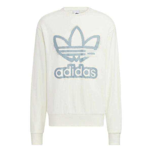 

Толстовка adidas originals Adicolor Crew Chest Printing Round Neck Pullover Long Sleeves Creamy White, белый