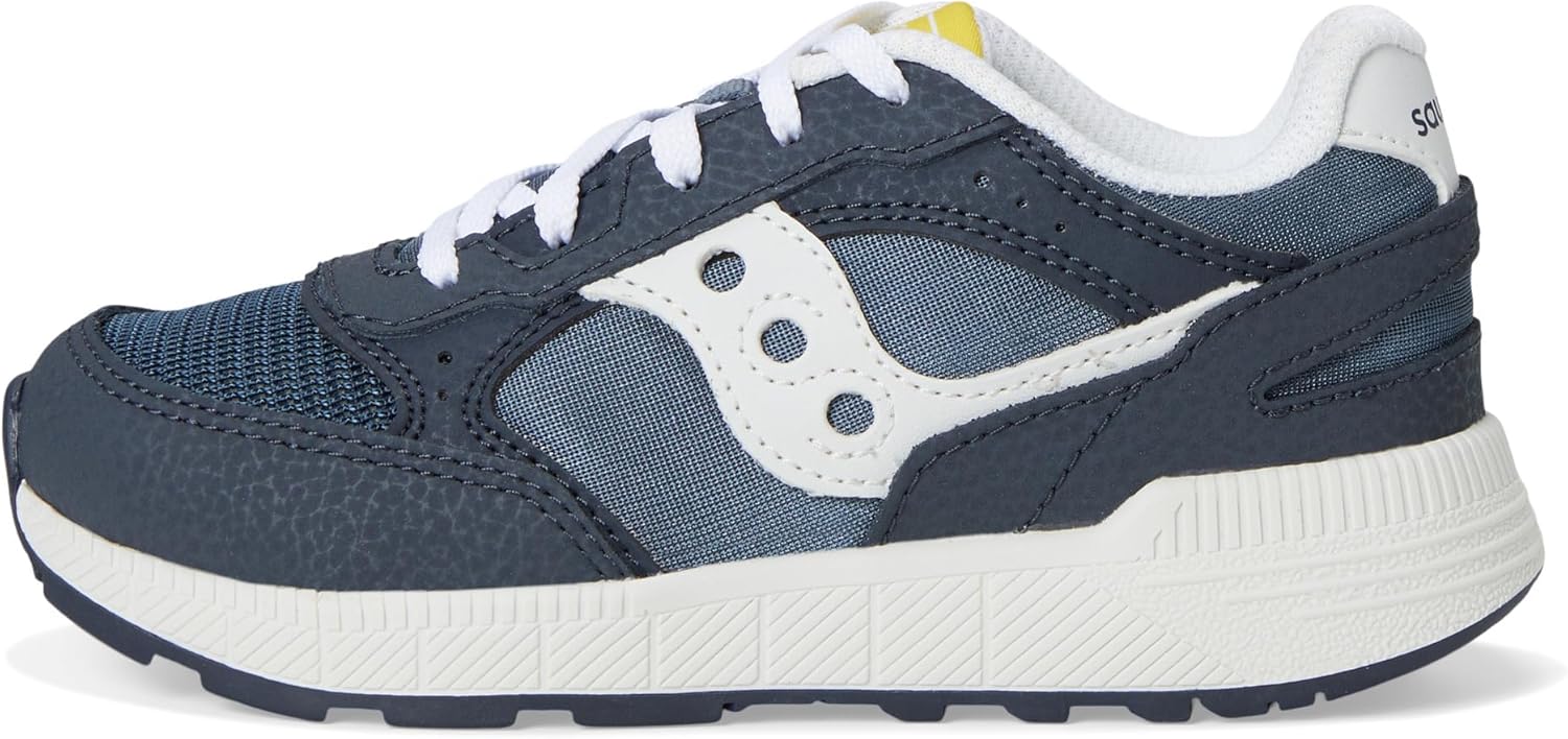 Детские кроссовки Saucony Unisex-Child Eclipse Kdz, белый/синий/темно-синий — фото 4