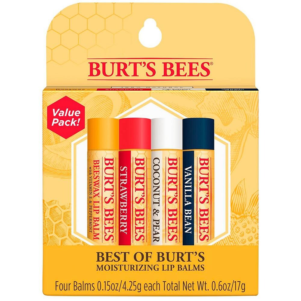 

Набор из 4 бальзамов для губ Burt's Bees Best Of Burt's Bees, желтый