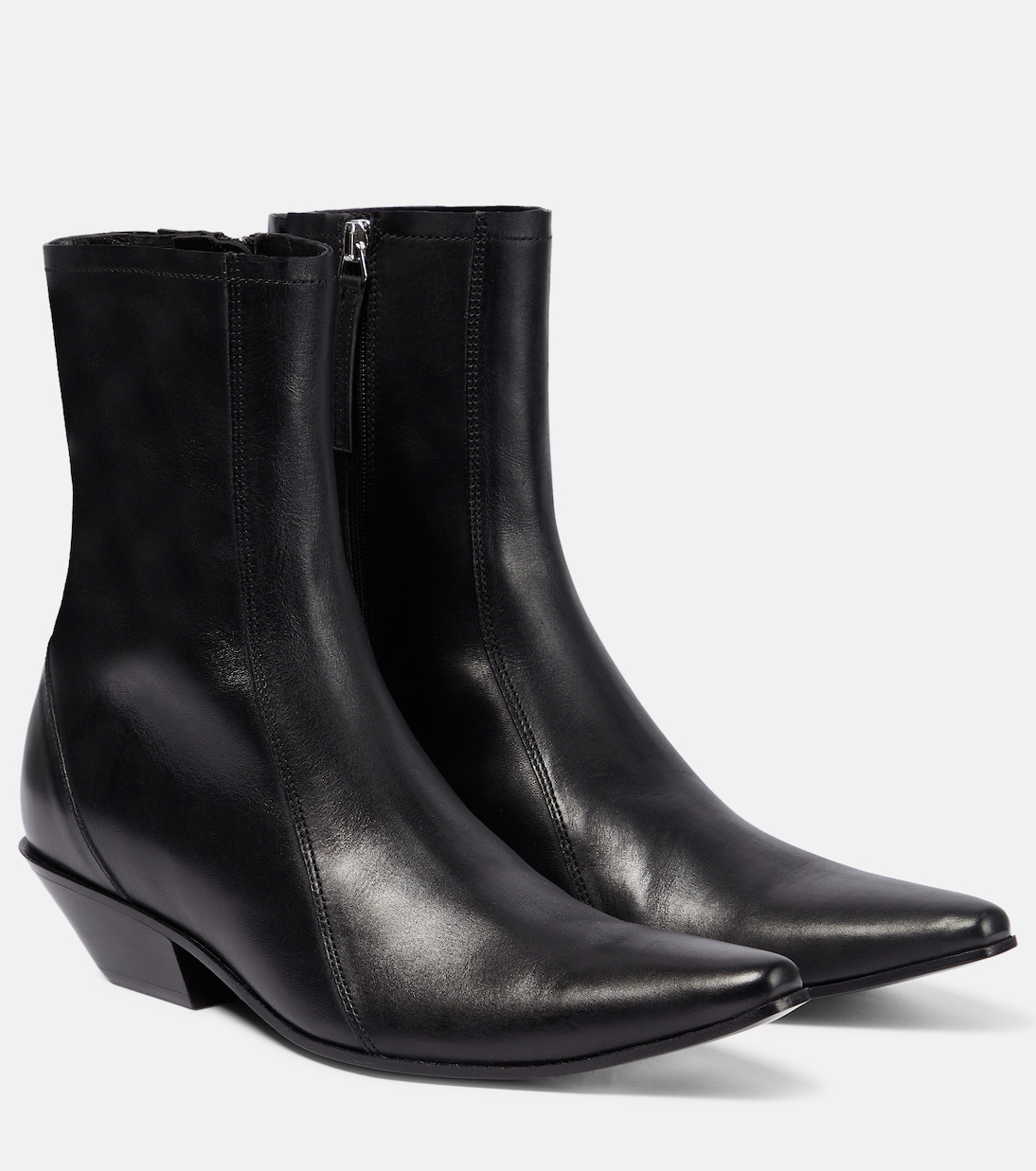 Кожаные ковбойские сапоги Acne Studios, черный