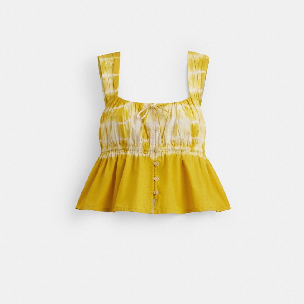 

Топ Coach Tie Dye Tank Top, цвет Yellow Multi
