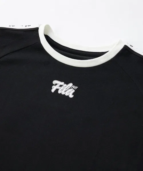 Детская футболка FILA оверсайз с логотипом — фото 4