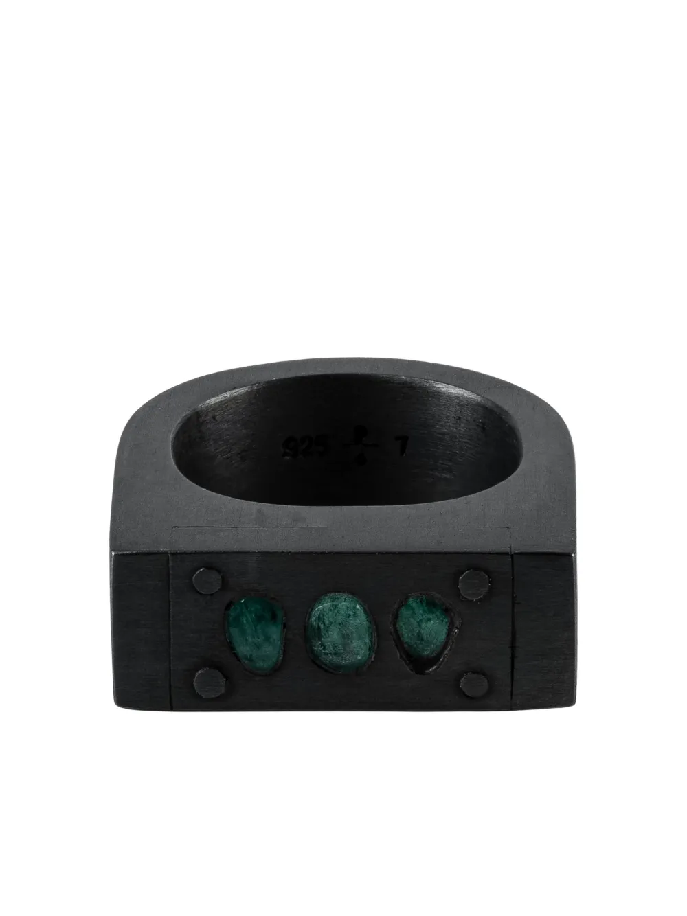 

Кольцо Plate с изумрудом Parts Of Four, черный