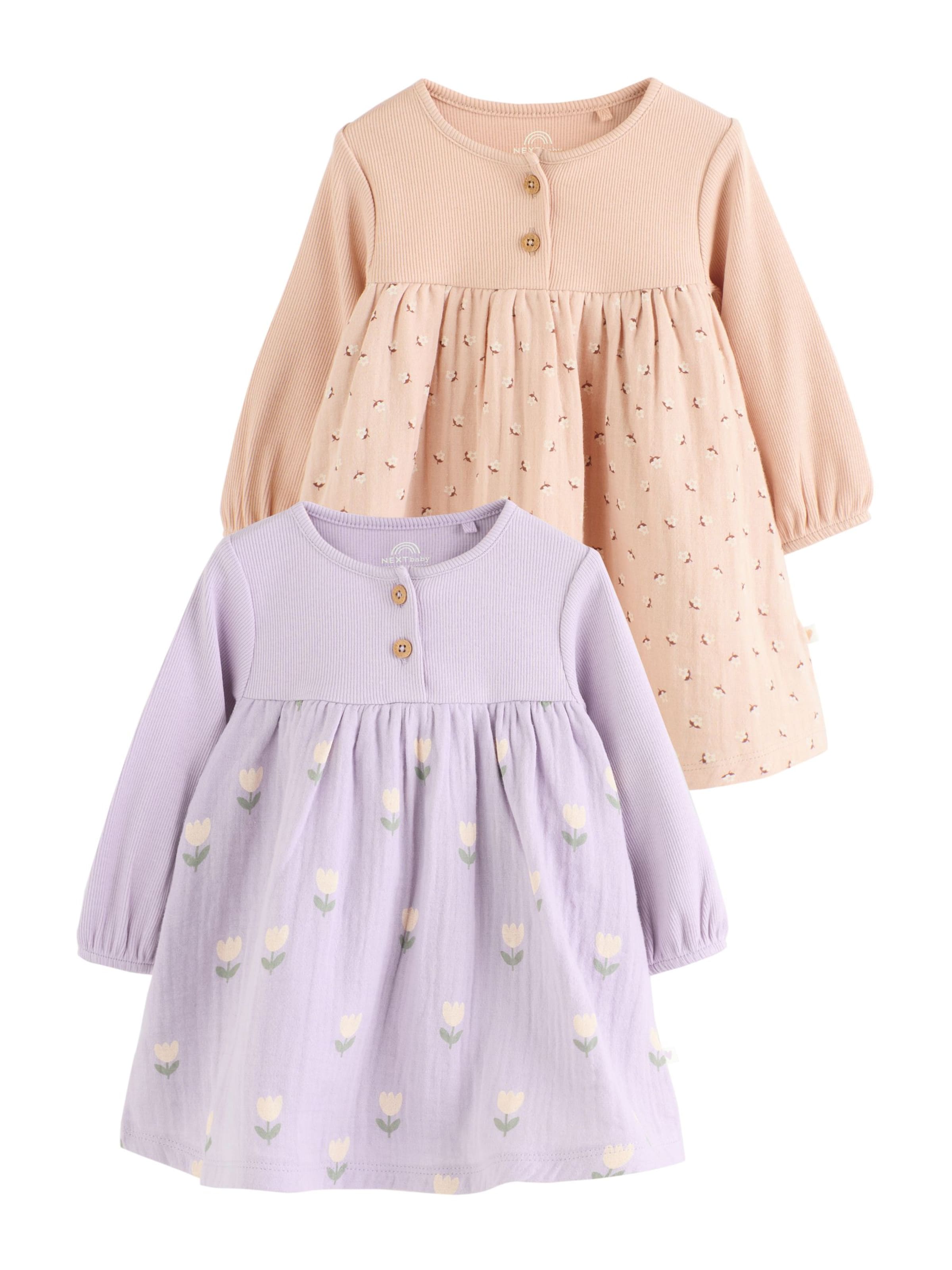 

Next Платье в пастельно-фиолетовом и розовом цвете