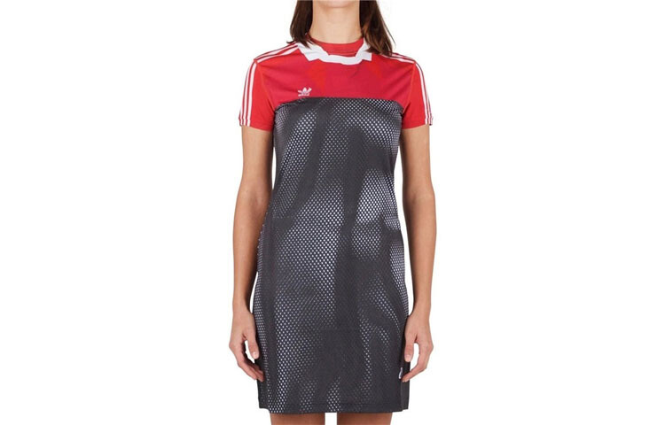 

Платье с короткими рукавами от Alexander Wang, женское, красное Adidas Originals