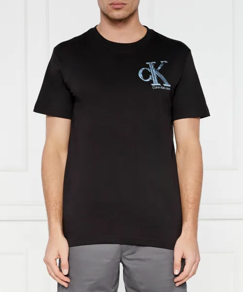 

Футболка с монограммой Regular fit Calvin Klein Jeans, черный