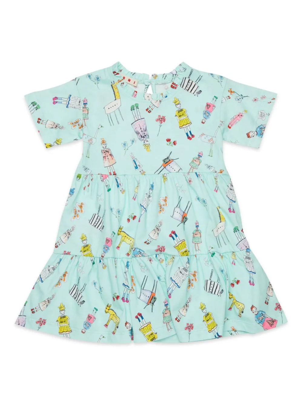 

Платье с принтом Rainbow Day Marni Kids, синий