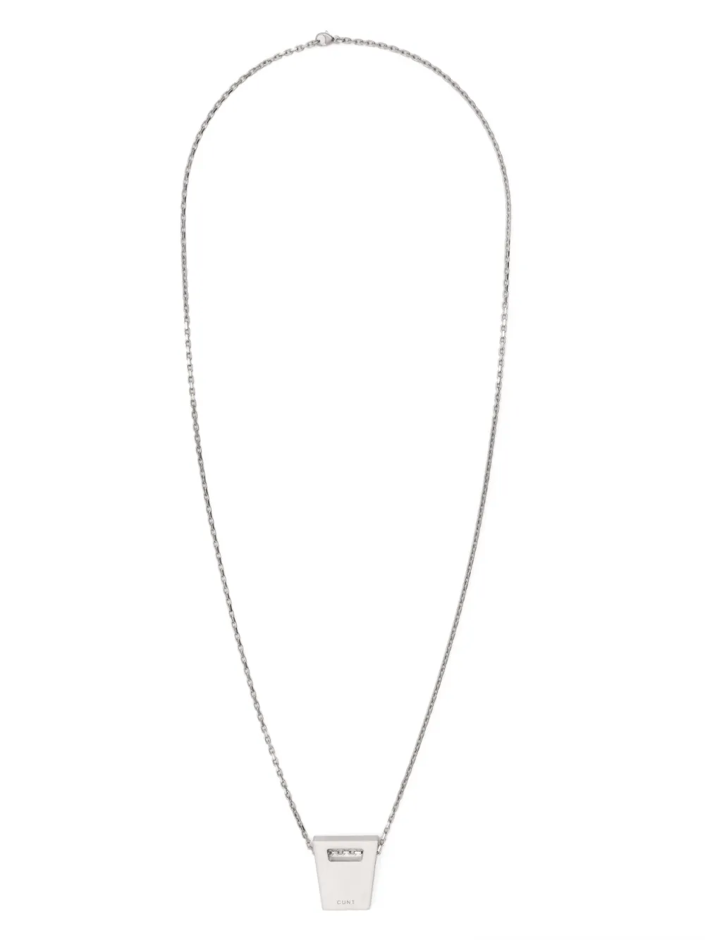 

Колье с логотипом Rick Owens, серебяный