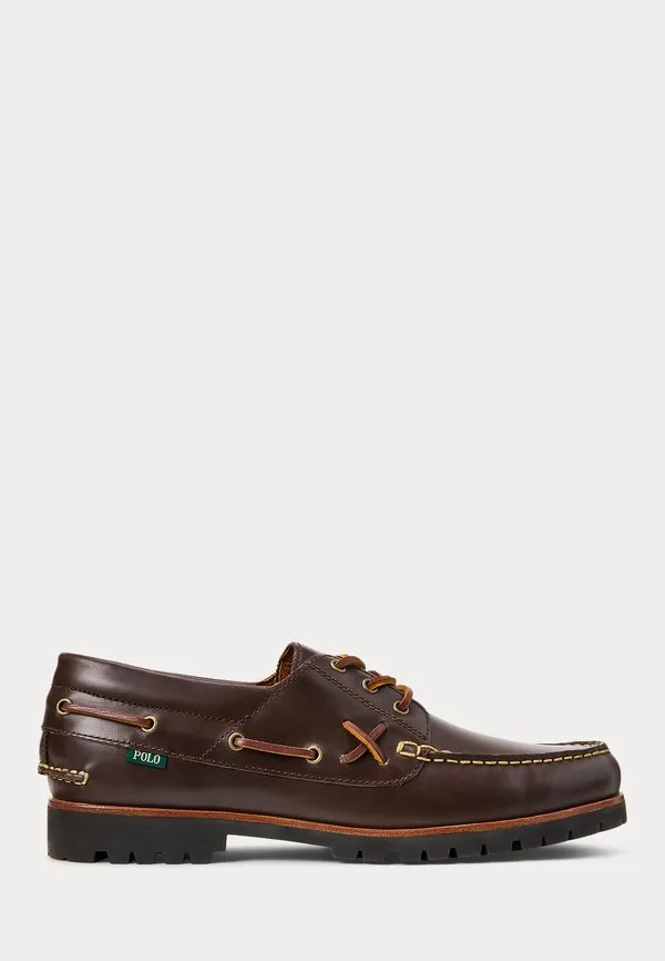 Кожаные лодочные туфли ranger Polo Ralph Lauren, Dark Brown