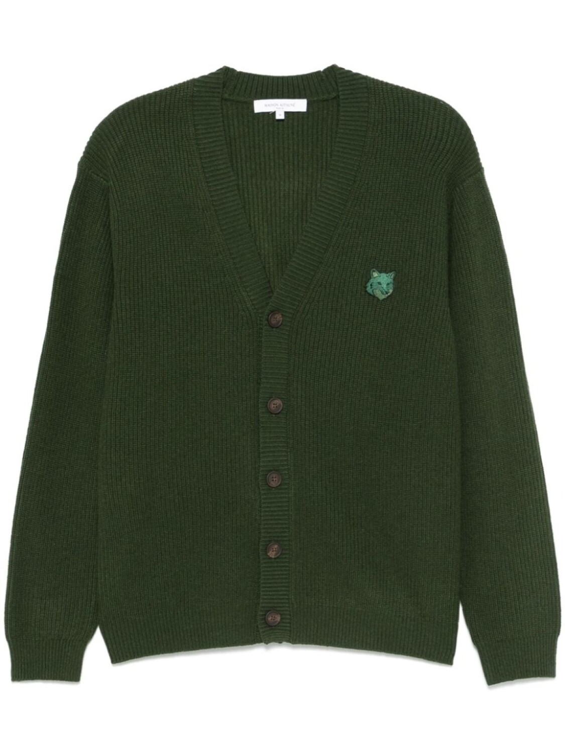 

Кардиган с нашивкой Fox Maison Kitsuné, зеленый