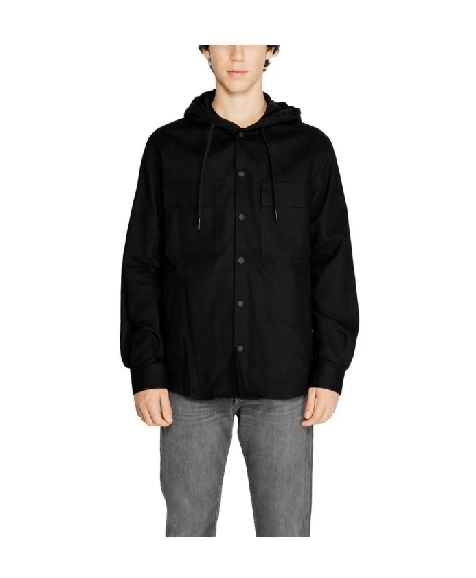 

Черная хлопковая рубашка-куртка, осенне-зимняя коллекция Antony Morato, черный