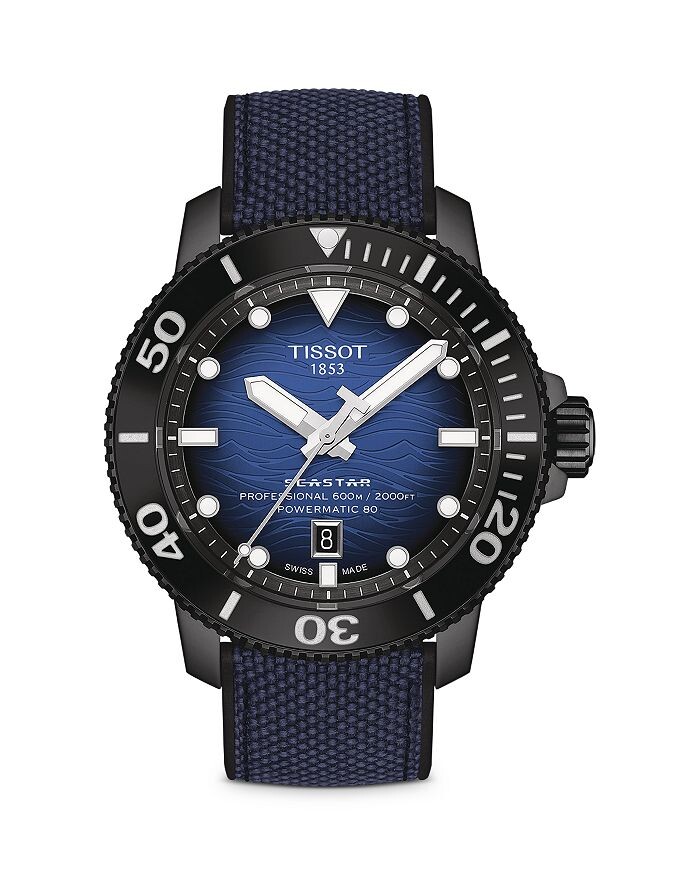 

Профессиональные часы Tissot Seastar 2000, 46 мм, синий