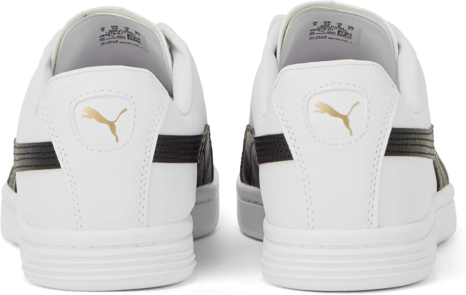 Кроссовки PUMA Unisex Court Star SL на шнуровке, 2-White Black Team Gold — фото 3