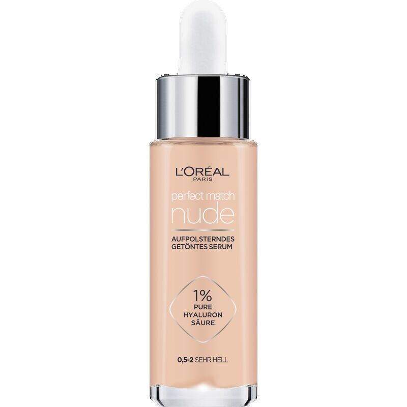 

Тональная сыворотка Perfect Match Nude Plumping + Tinted 0,5-2 Очень светлая L’Oréal Paris, 30 ml