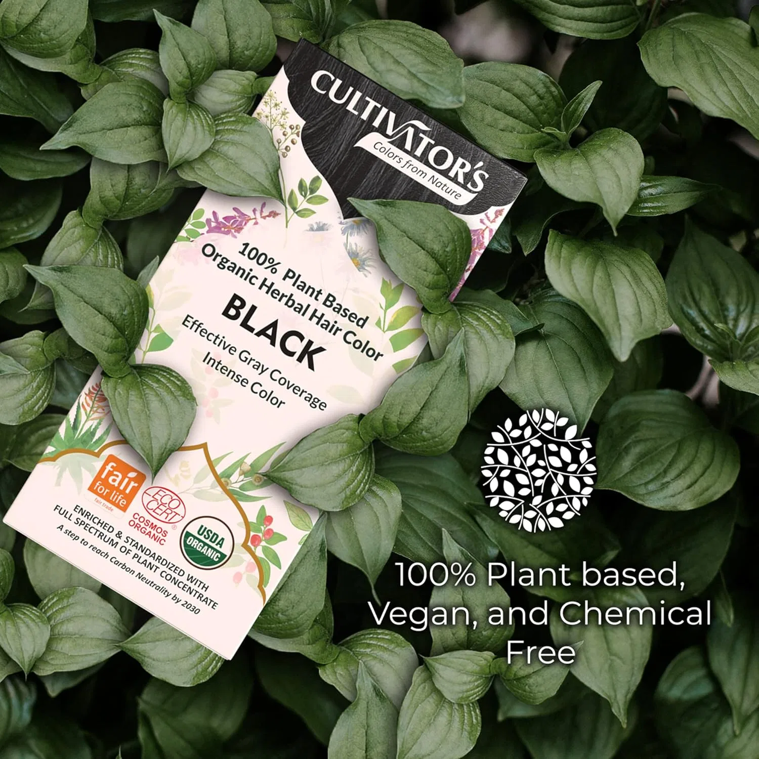 Органическая травяная краска для волос Cultivator's, черная, 100 г Cultivator'S — фото 2
