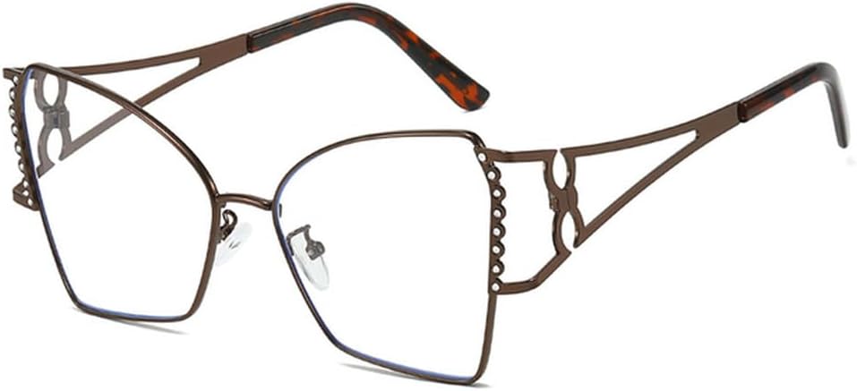 

Модные солнцезащитные очки-бабочки для женщин, металлические панк-очки, мужские солнцезащитные очки с зеркальными линзами и полым декором, защита от ультрафиолета UV400, SUN1971 Generic, Brown Clear