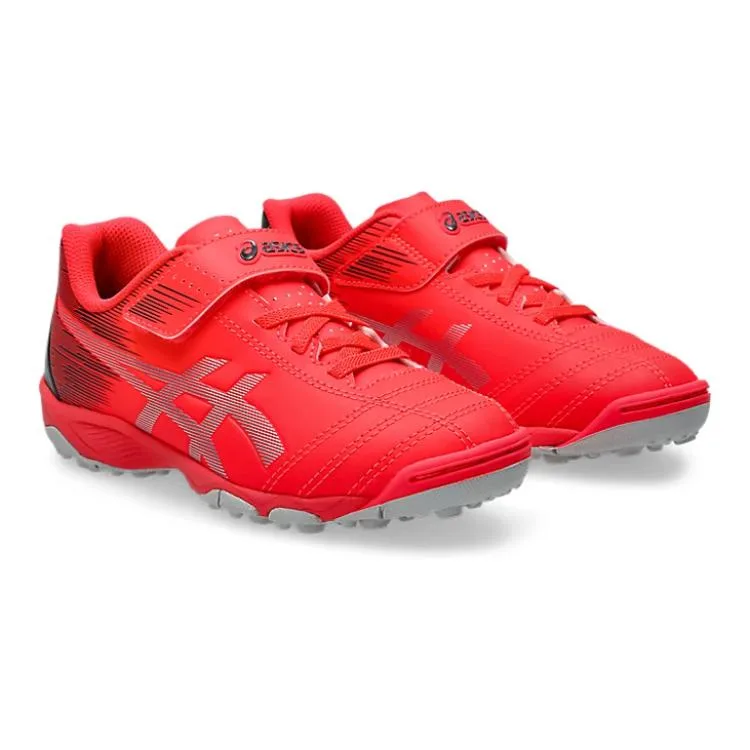 ASICS Juniole 6 Artificial Lawn Cushioning Low top детские футбольные бутсы Red Gray — фото 4