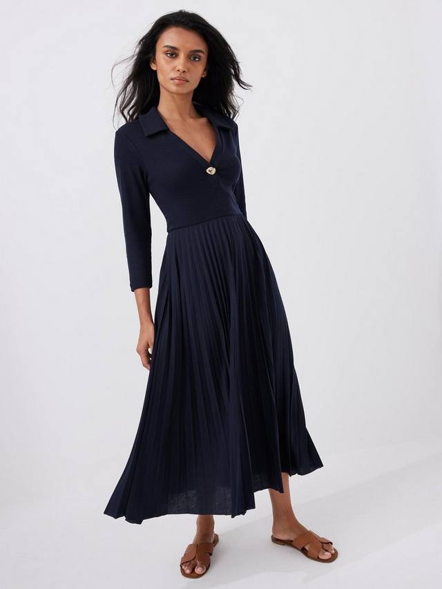 

Платье-поло миди из джерси Mint Velvet, Navy