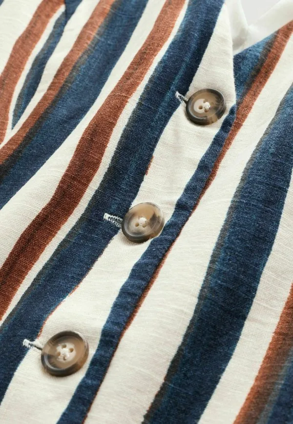 Небольшой жилет Next, Ecru Navy Brown Stripe — фото 2