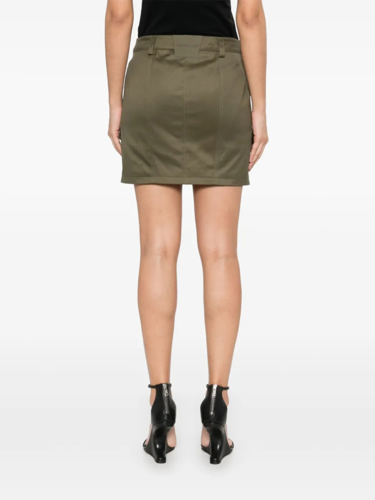 Мини-юбка Mugler Cargo, зеленый — фото 4