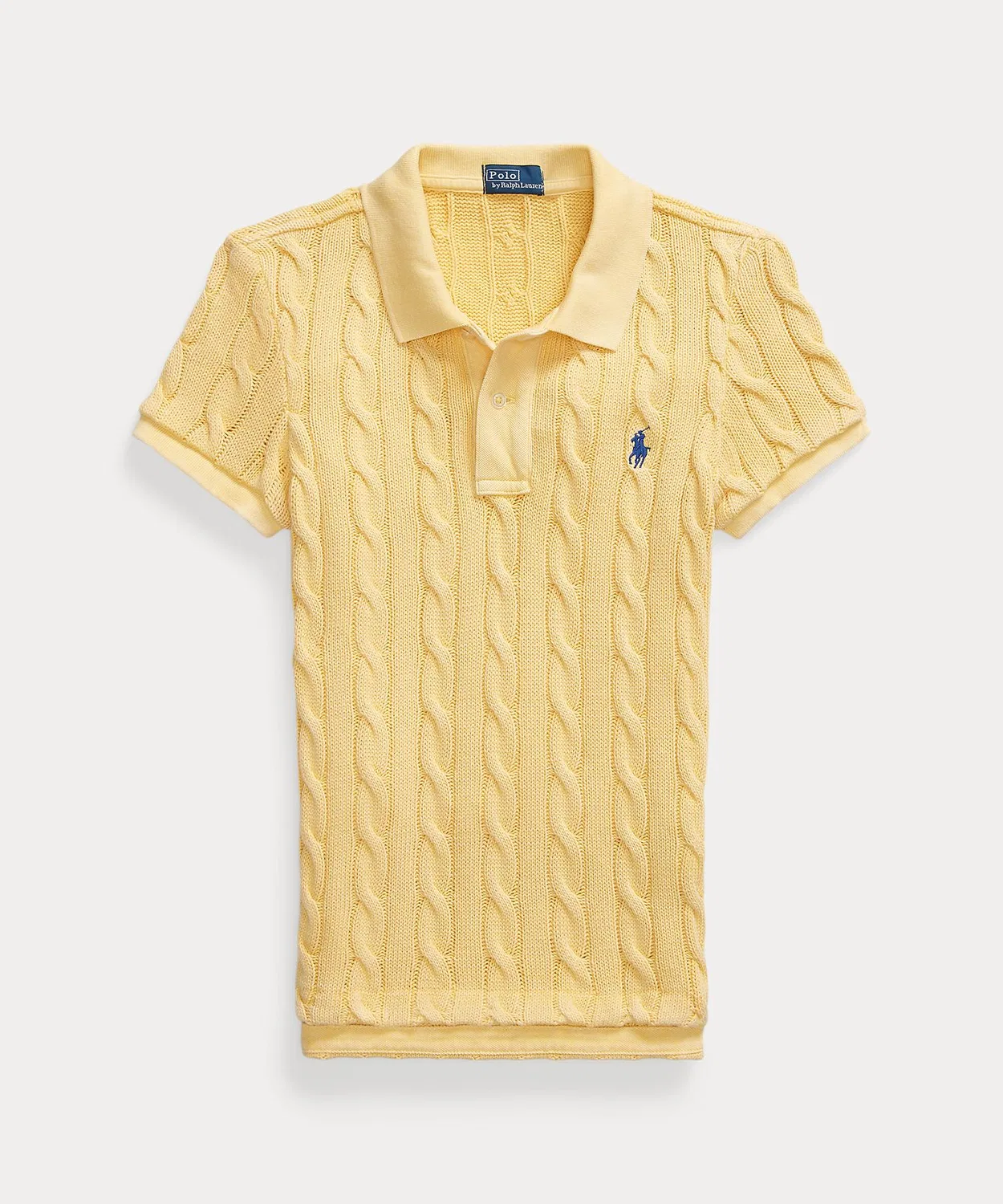 Никнейм-свитер поло Ralph Lauren из хлопка, желтый — фото 2