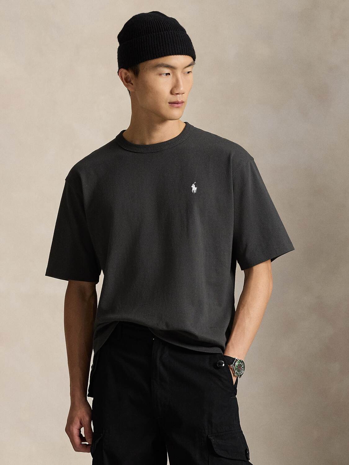 Polo Ralph Lauren Футболка в темно-сером цвете — фото 3
