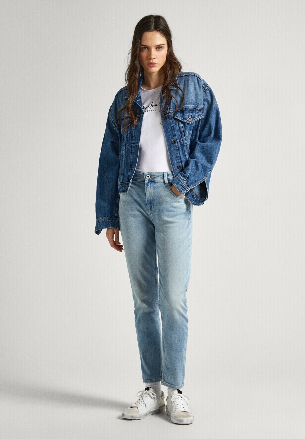 

Джинсы узкого кроя Pepe Jeans, синий деним
