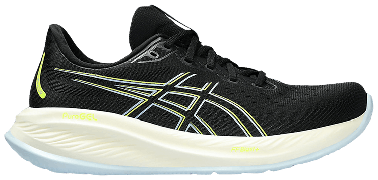 

Кроссовки ASICS Gel Cumulus 26 2E Wide 'Black Safety Yellow', черный