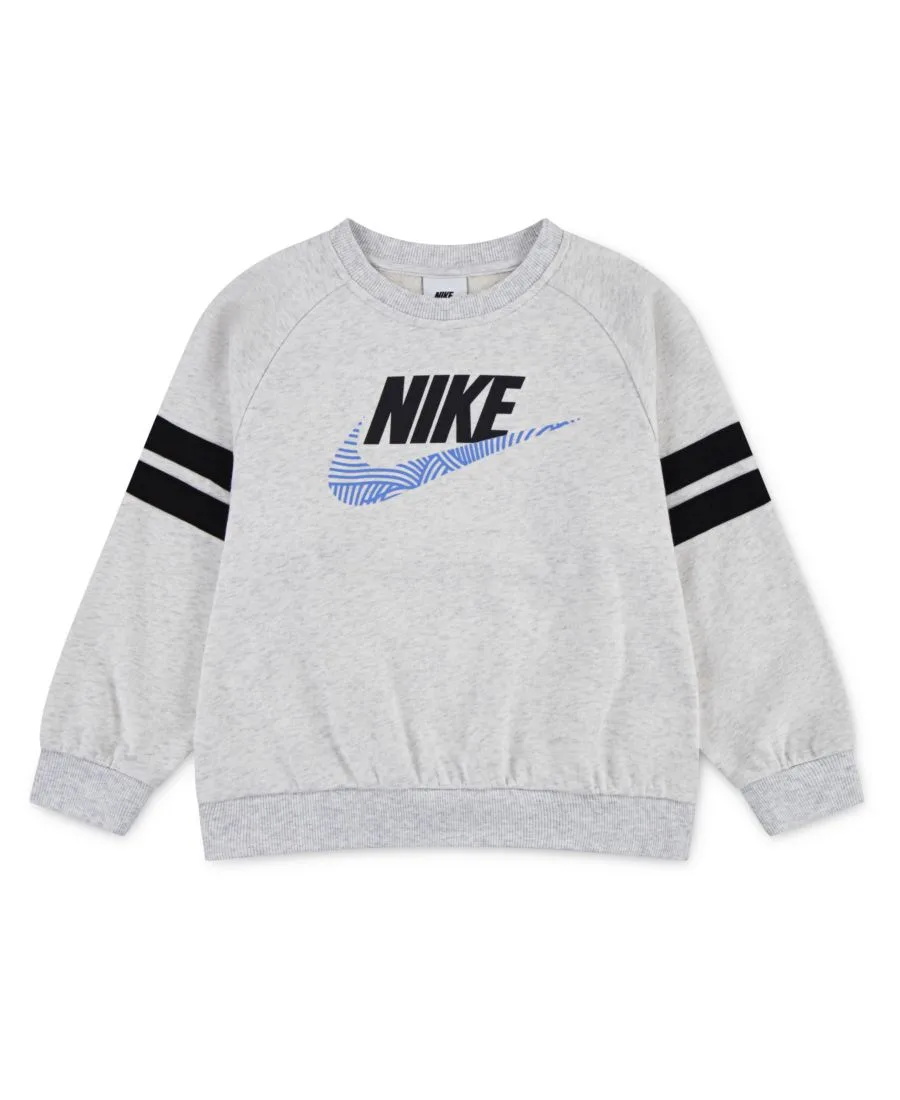 Детская толстовка In The Zone Oversized с круглым вырезом, размер 4-7 Nike, Birch Heather