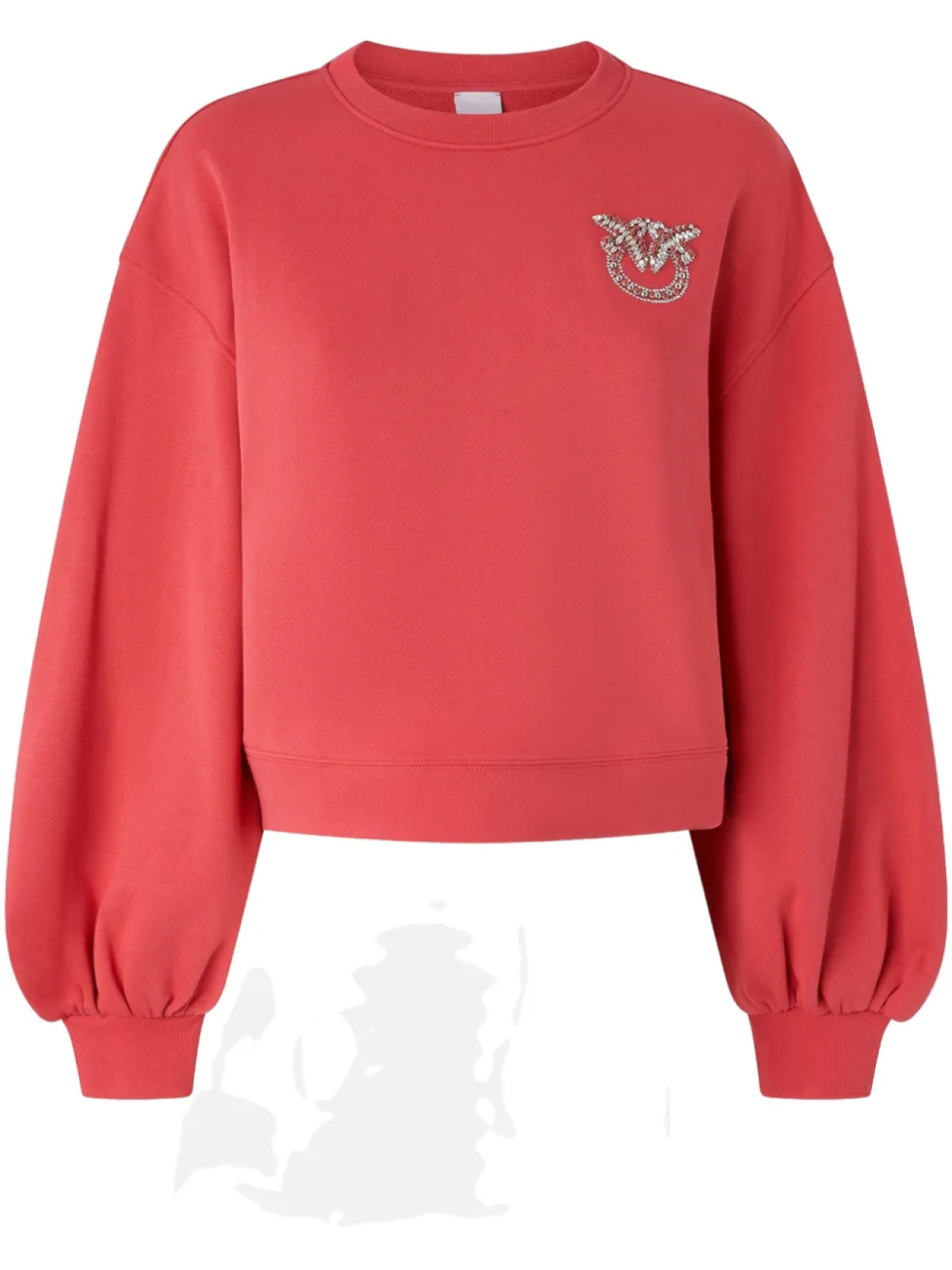 

Толстовка PINKO с вышитыми птицами Love Birds, красный