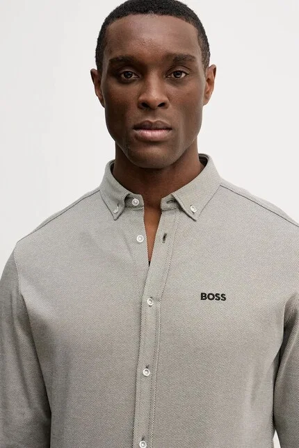 Рубашка мужская из эластичного хлопка ST_Motion BOSS Green, зеленый — фото 4