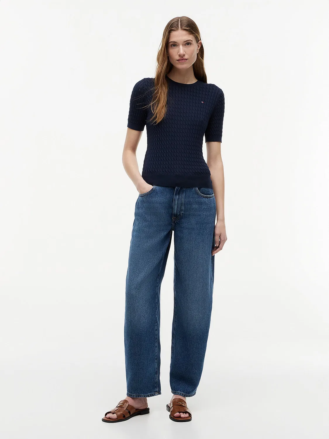 Бочкообразные джинсы Tommy Hilfiger, Blue Denim — фото 3