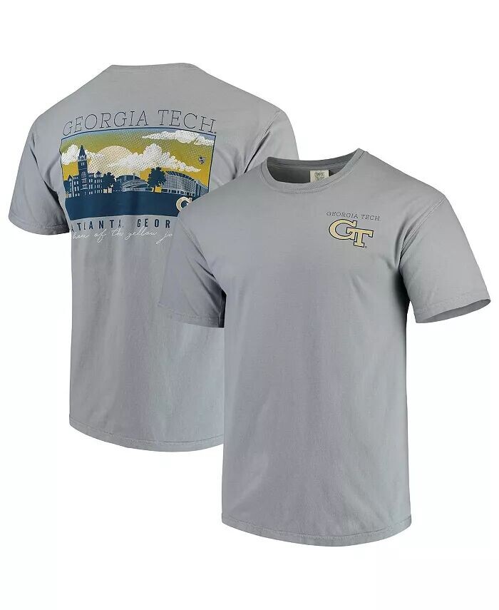

Мужская серая футболка Georgia Tech Yellow Jackets Team Comfort Colors Campus Scenery Image One