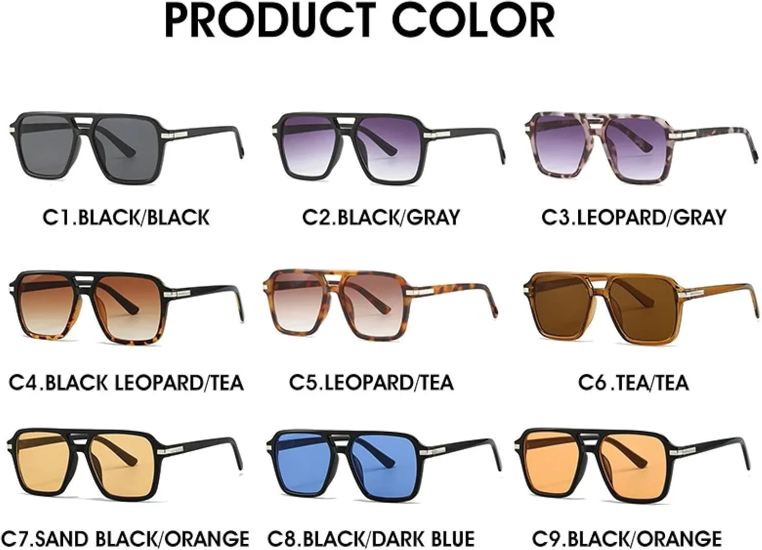 

Солнцезащитные очки с защитой от УФ-излучения UV400 | Двойная перемычка | Для женщин и мужчин | Для занятий спортом на открытом воздухе и вождения DSVIGF, 09