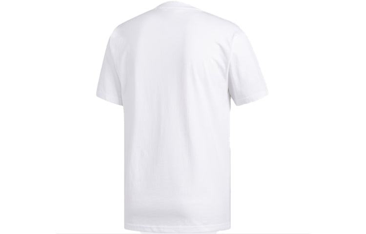 Футболка adidas originals Pattern Logo Printing Short Sleeve White EC7348, белый — фото 2