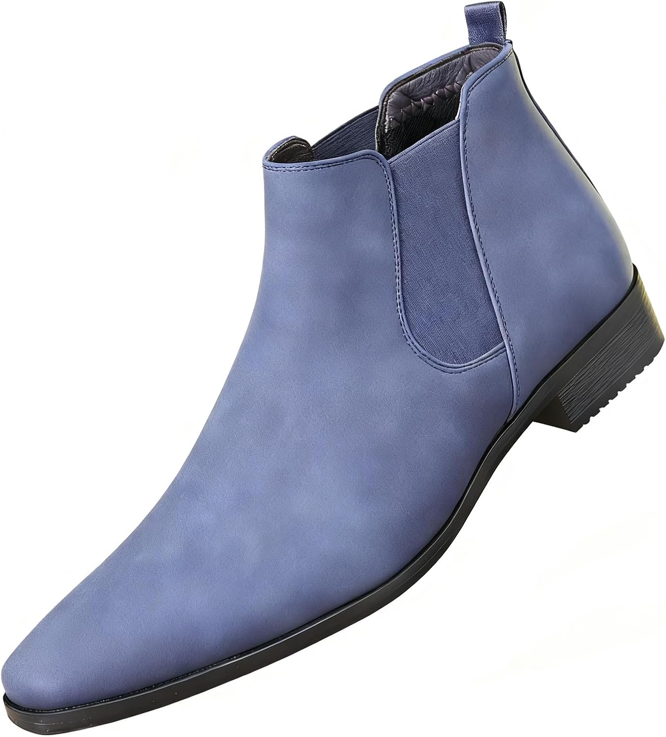 

Мужские замшевые ботинки-челси ENOEGMSD с эластичной вставкой, стильные ботинки на низком каблуке, удобные формальные ботинки для свадьбы, вечеринки или делового повседневного ношения, синий