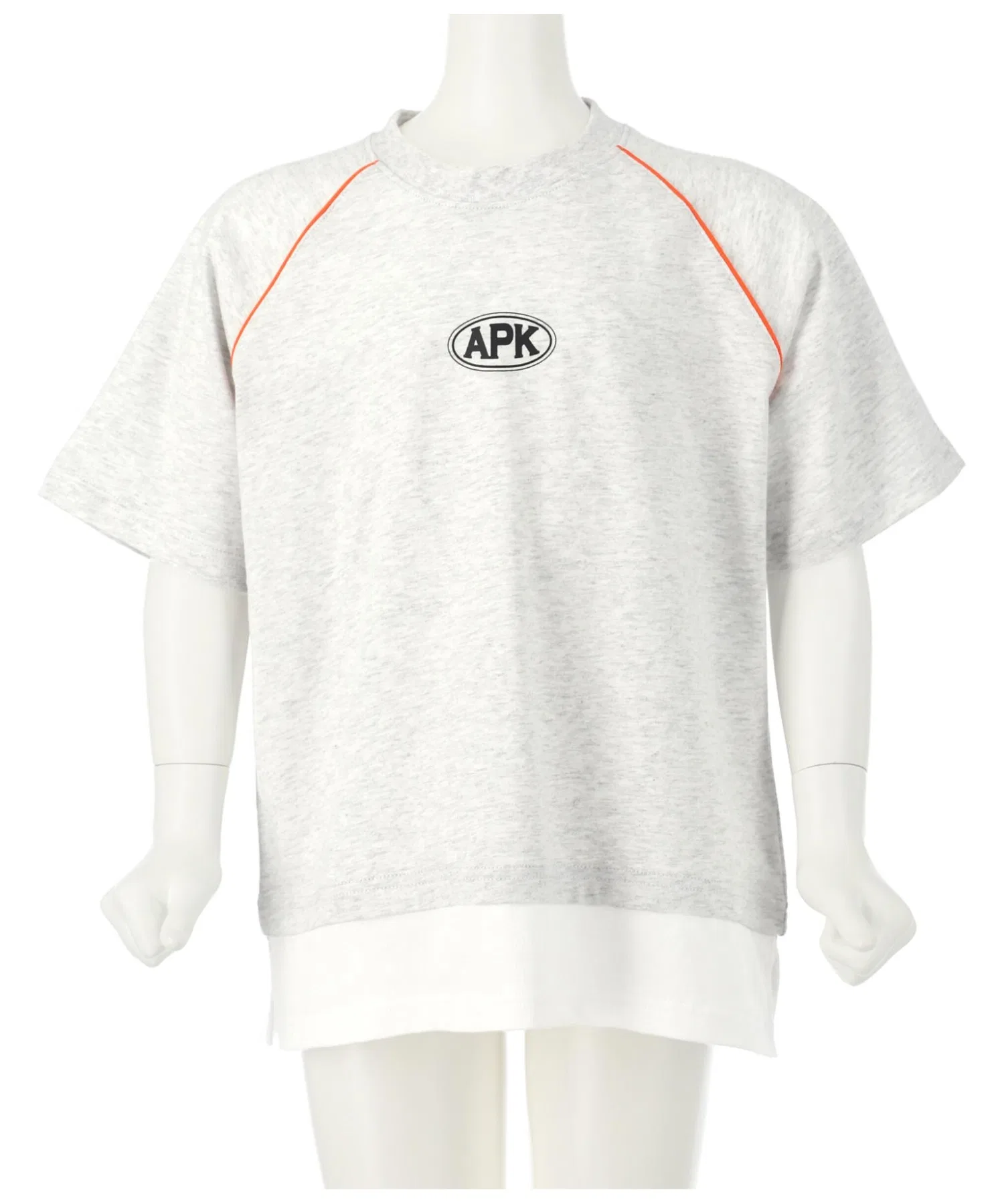 Детская футболка с контрастными рукавами ANAP kids с логотипом серая