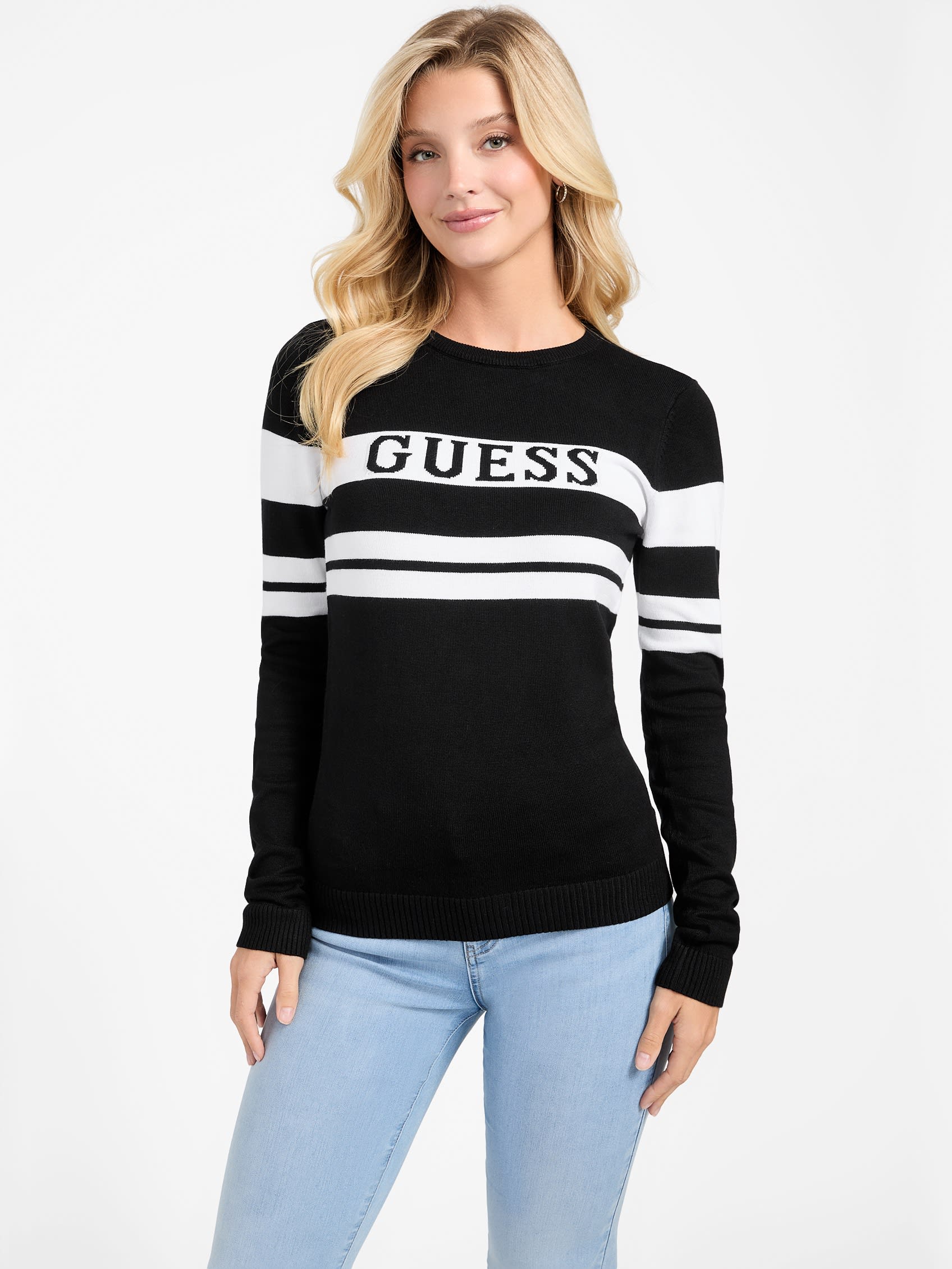 

Свитер с круглым вырезом Arisa Guess Factory, черный