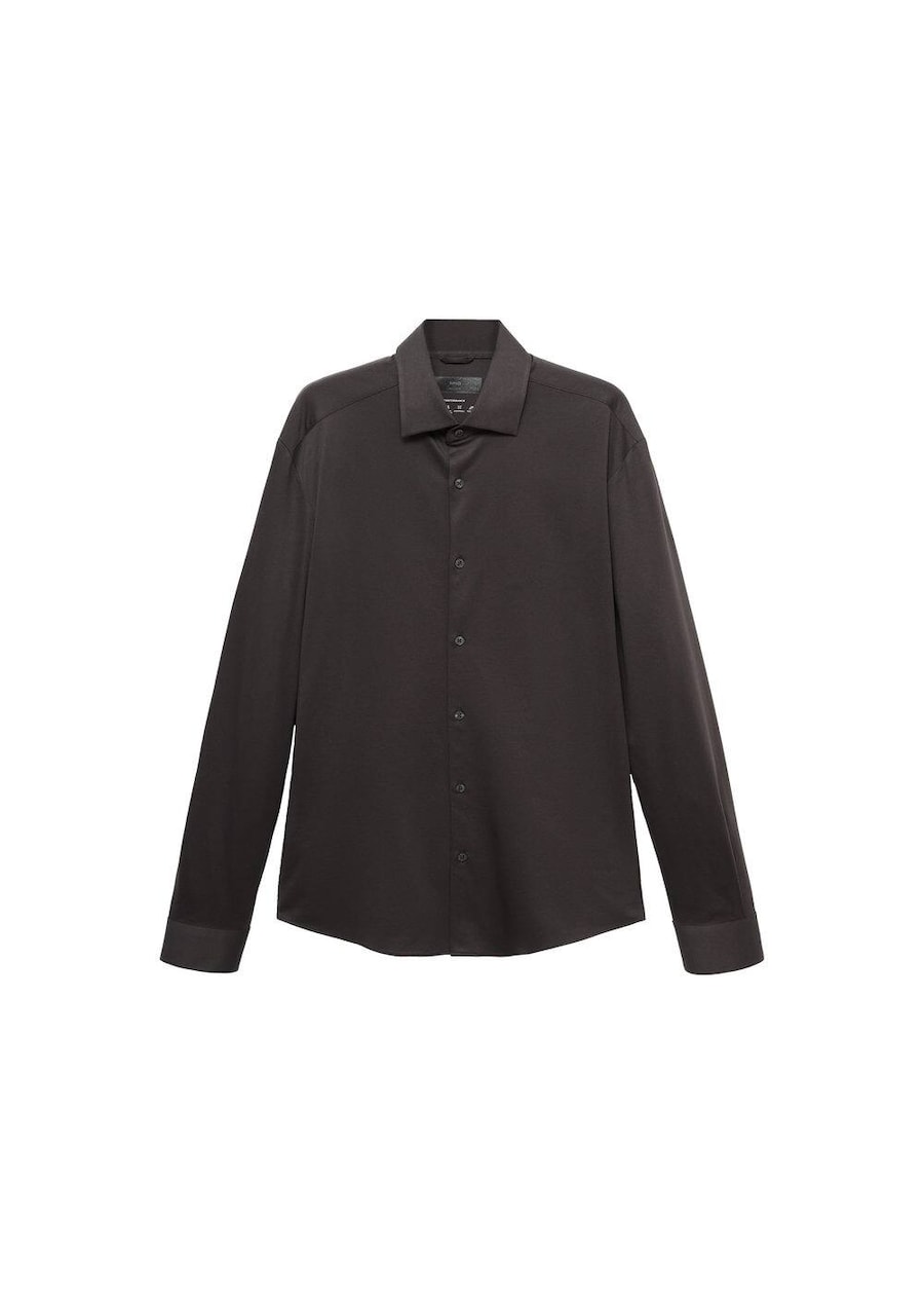 

Рубашка на пуговицах классического кроя MANGO MAN Adana, темно-коричневый