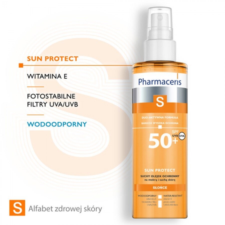 Pharmaceris S DRY PROTECTIVE OIL SPF 50+ для тела для взрослых для влажной и сухой кожи 200 мл — фото 3