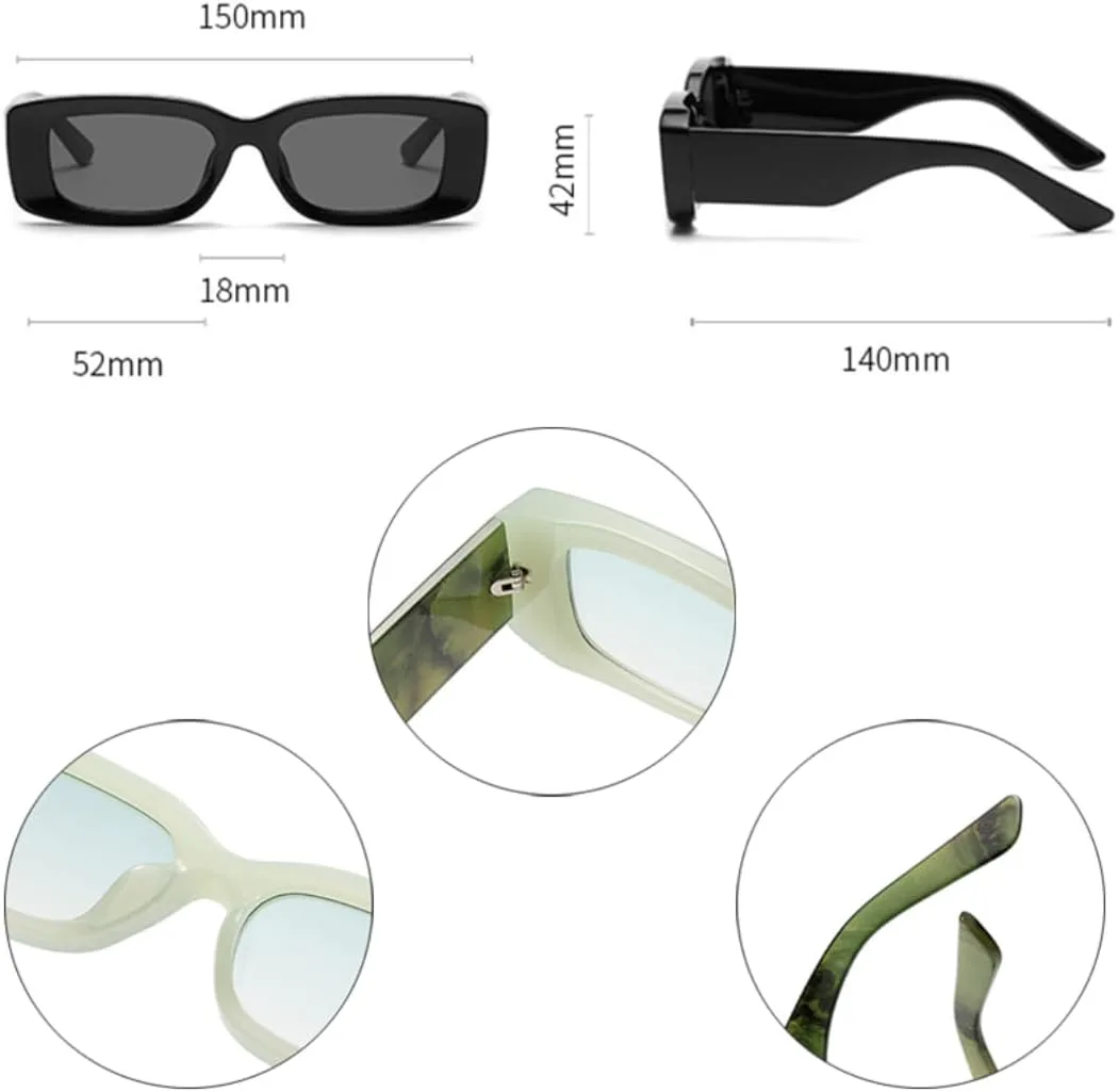 

Модные прямоугольные солнцезащитные очки-гелевые джокер для женщин, ретро-узор, для мужчин, градиентная защита от УФ-излучения UV400 HHZZYVY, Purple Purple