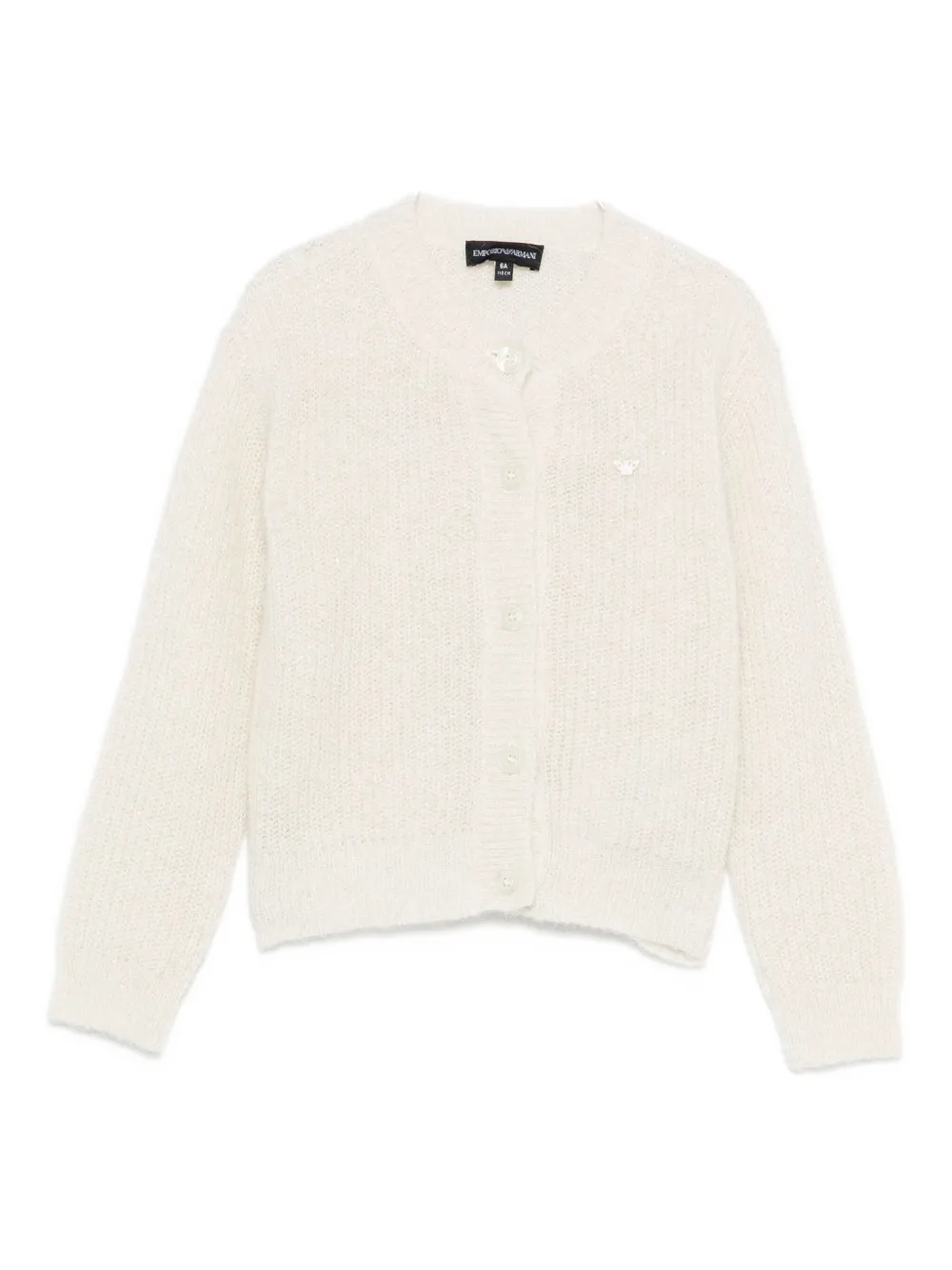 

Кардиган с круглым вырезом Emporio Armani Kids, нейтральный