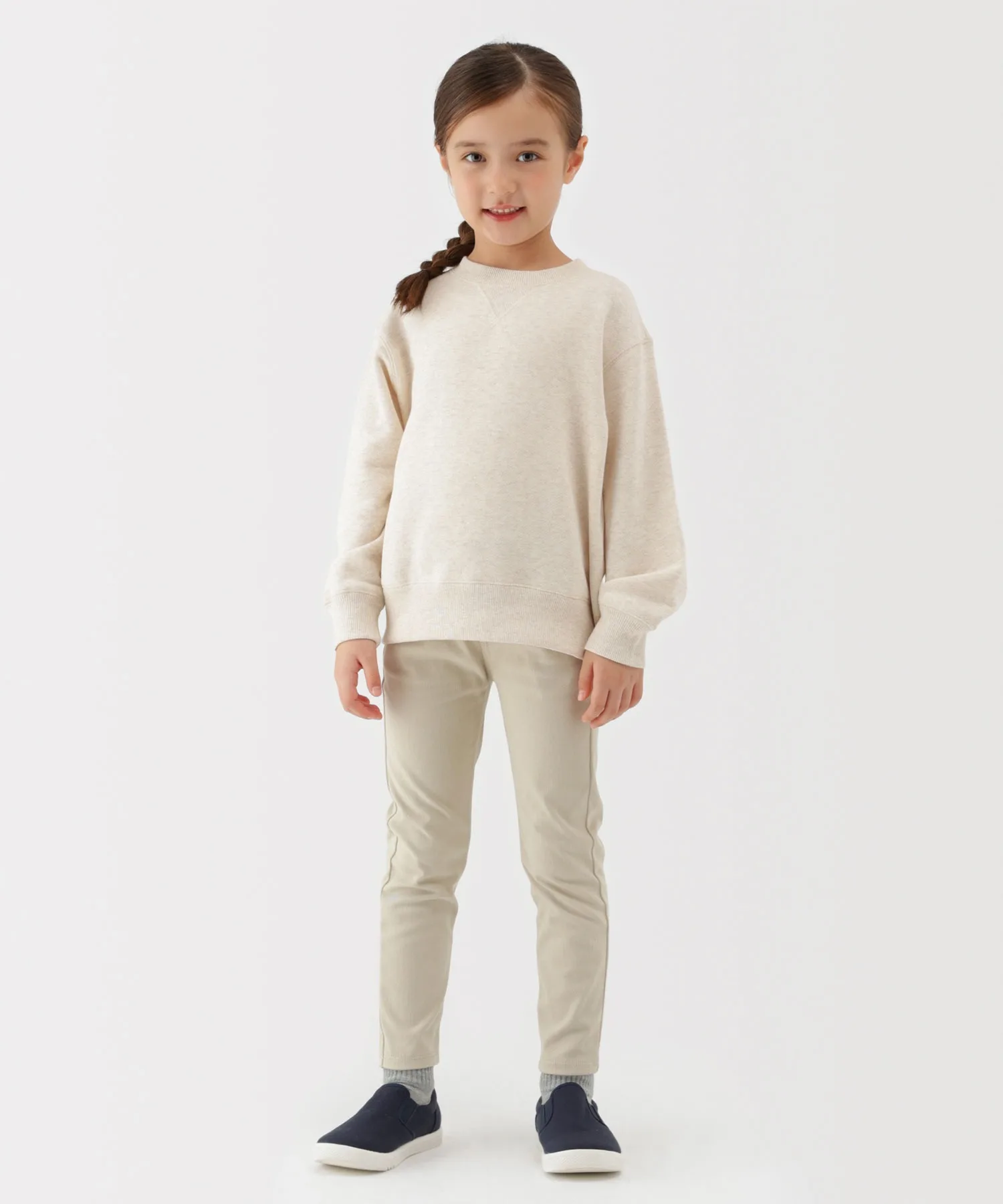 Детские эластичные леггинсы из джерси Muji Sand Beige — фото 4