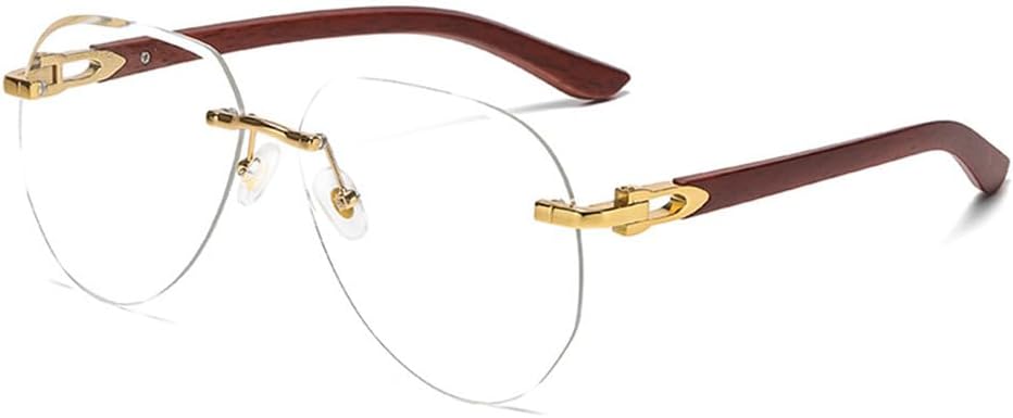 

Винтажные солнцезащитные очки-пилот без оправы для женщин и мужчин, дизайнерские очки с текстурой дерева, популярные солнцезащитные очки с градиентным покрытием UV400 UJNHGQ, Gold Clear