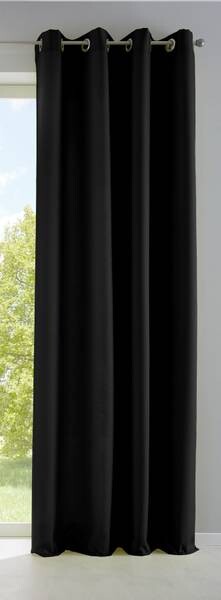 

Штора Gardinenbox Ösen Leinen Optik Grobfaser, 140x245x1 см, черный